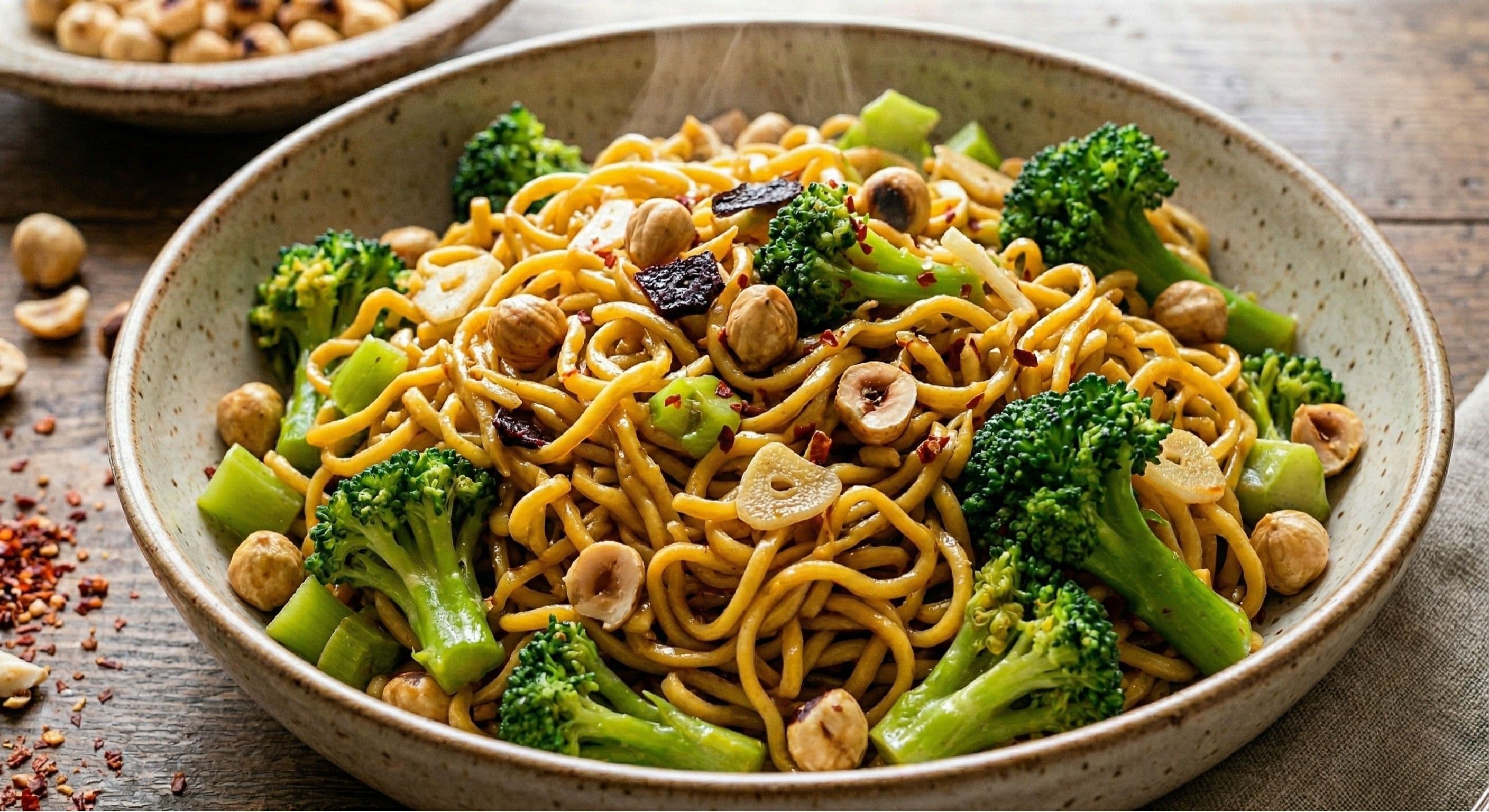 Ballı ve Brokolili Noodle