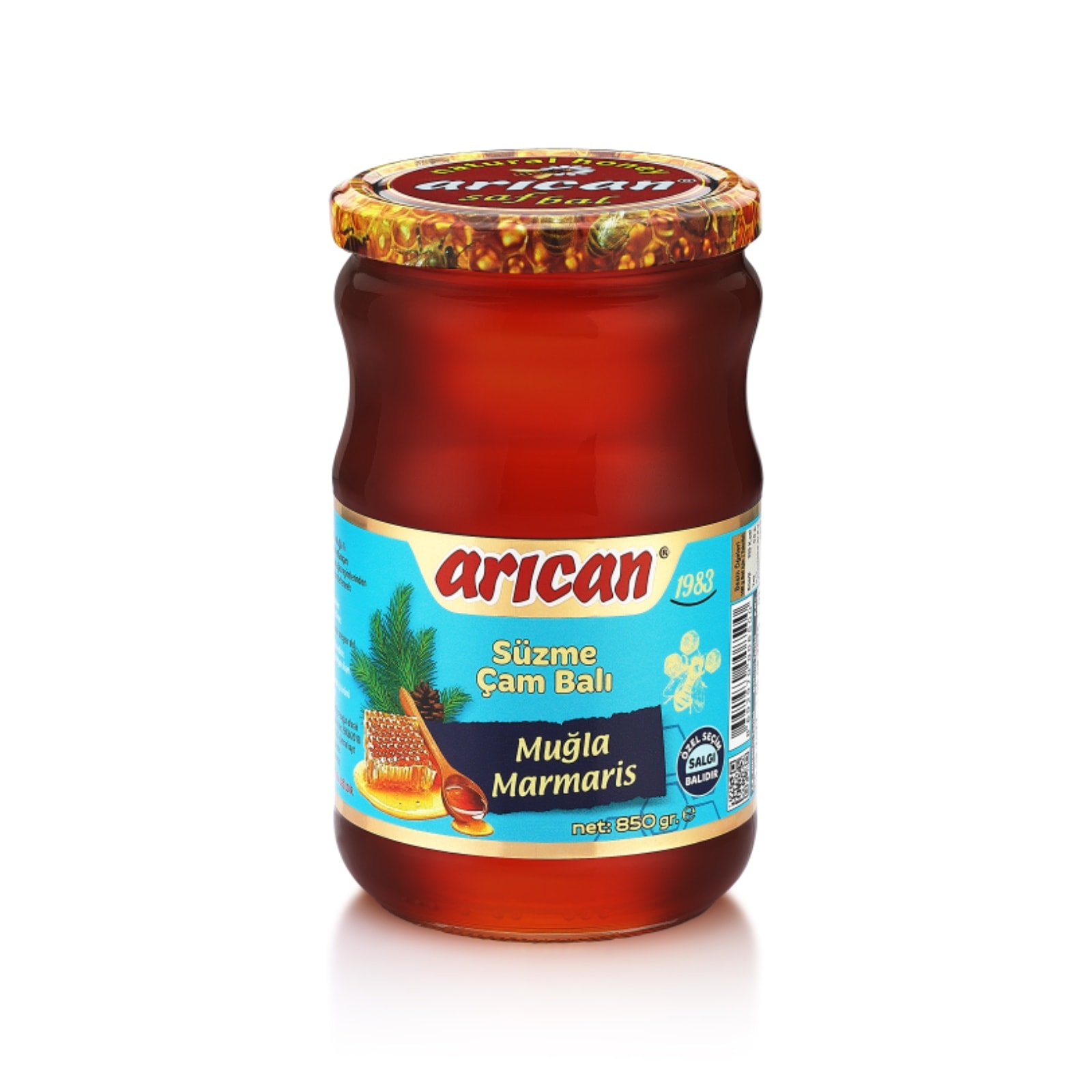 Arıcan Muğla Marmaris Süzme Çam Balı 850 gr